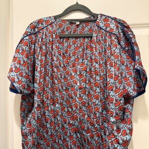 Daniel Rainn Printed V Neck Blouse